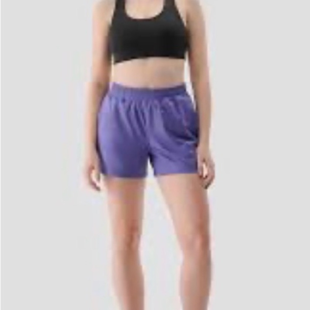 Baleaf Purple Women's Athletic Shorts with Elastic Waist size Small